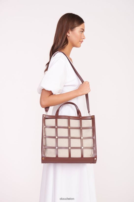 Frauen Emma-Tasche Mahagoni natur 466Z639 STAUD Kleidung