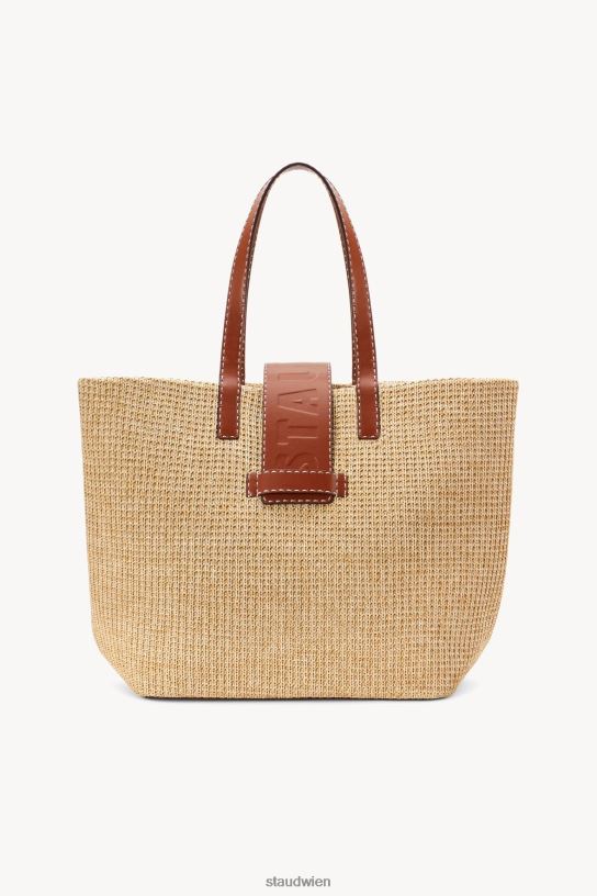 Frauen Mercato-Bast-Tasche natürliche Bräune 466Z715 STAUD Kleidung