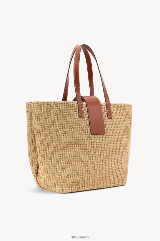 Frauen Mercato-Bast-Tasche natürliche Bräune 466Z715 STAUD Kleidung