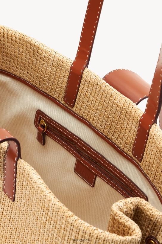 Frauen Mercato-Bast-Tasche natürliche Bräune 466Z715 STAUD Kleidung