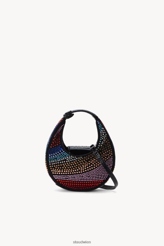 Frauen Mikro-Mondkristall-Tasche Regenbogenschwarz 466Z829 STAUD Zubehör