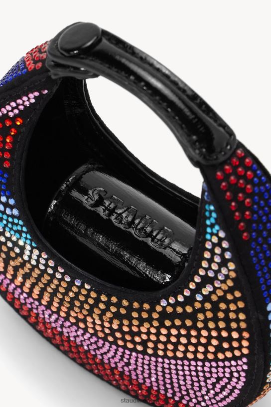 Frauen Mikro-Mondkristall-Tasche Regenbogenschwarz 466Z829 STAUD Zubehör
