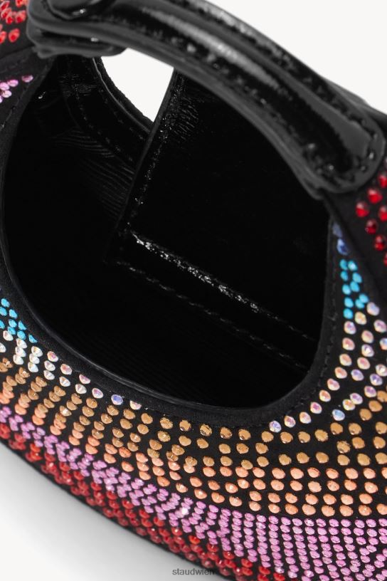 Frauen Mikro-Mondkristall-Tasche Regenbogenschwarz 466Z829 STAUD Zubehör