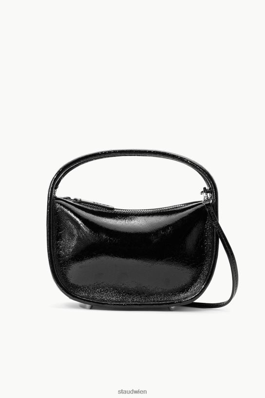 Frauen Venedig Cabrio-Tasche schwarzes Lackleder 466Z817 STAUD Zubehör