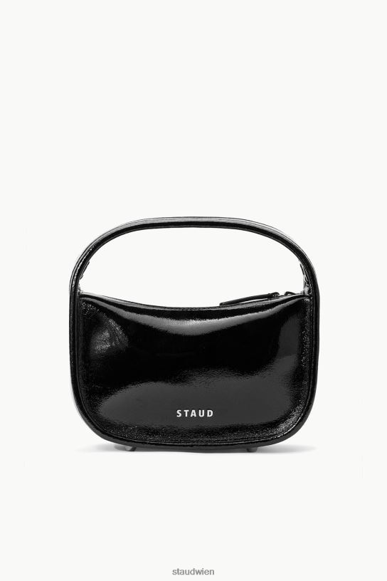 Frauen Venedig Cabrio-Tasche schwarzes Lackleder 466Z817 STAUD Zubehör