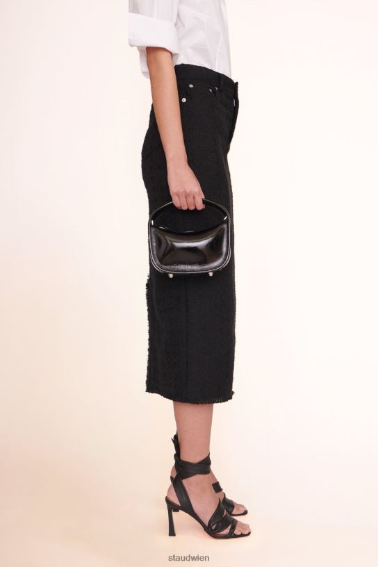 Frauen Venedig Cabrio-Tasche schwarzes Lackleder 466Z817 STAUD Zubehör