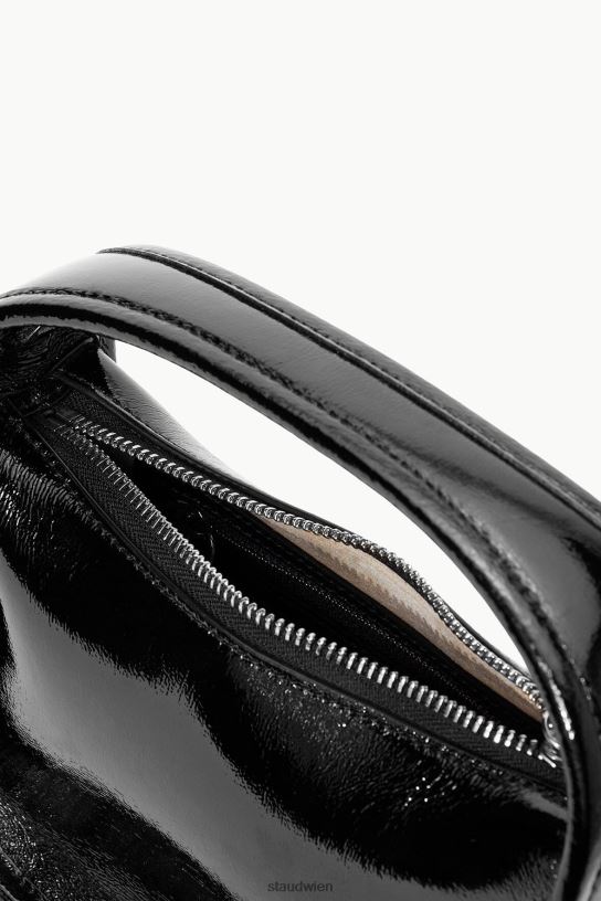 Frauen Venedig Cabrio-Tasche schwarzes Lackleder 466Z817 STAUD Zubehör